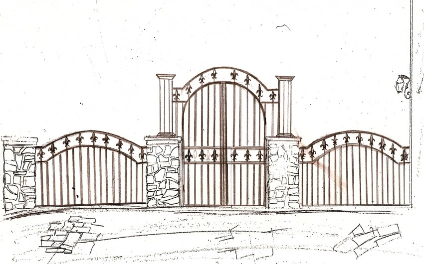 Gate and Fence Concept Drawing